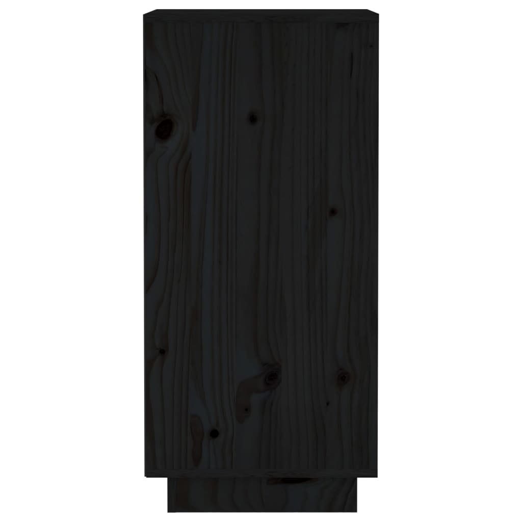 vidaXL Dressoir 31,5x34x75 cm massief grenenhout zwart