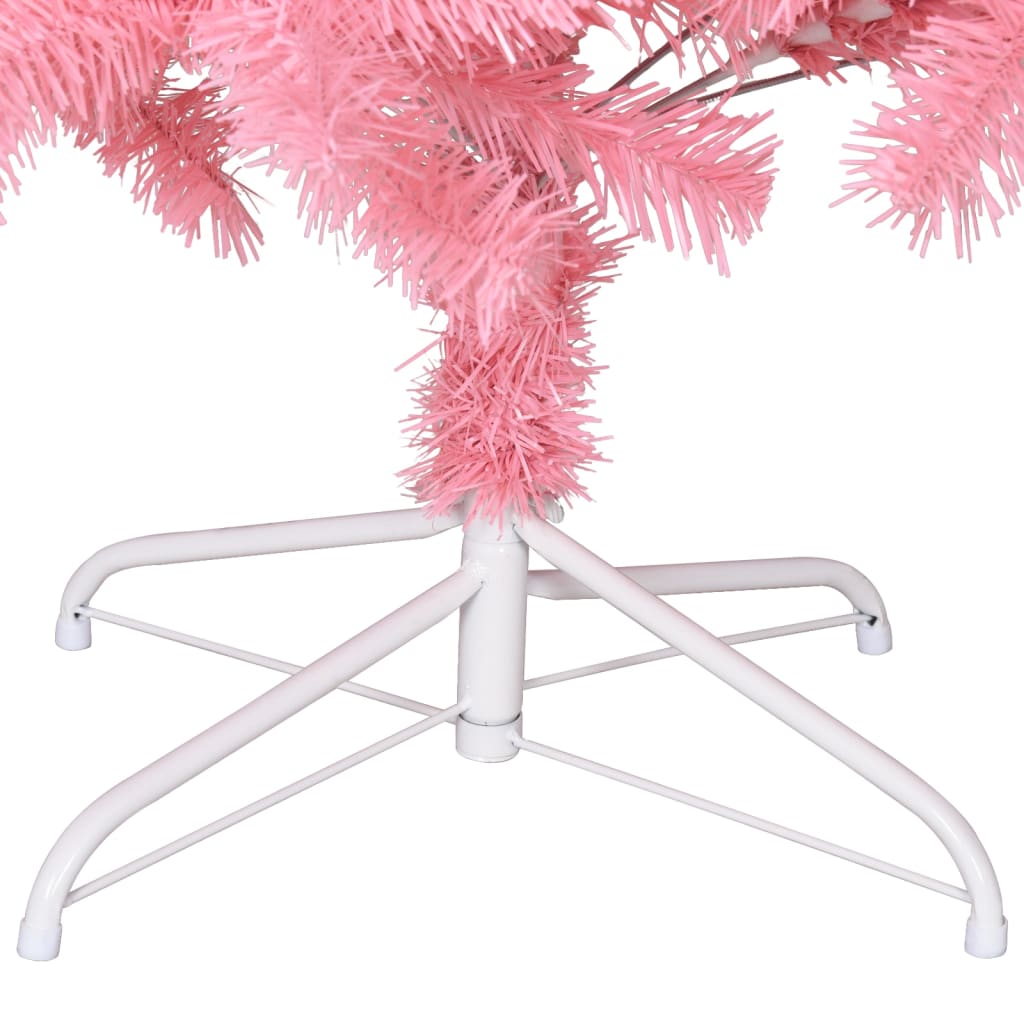 vidaXL Kunstkerstboom met standaard 180 cm PVC roze
