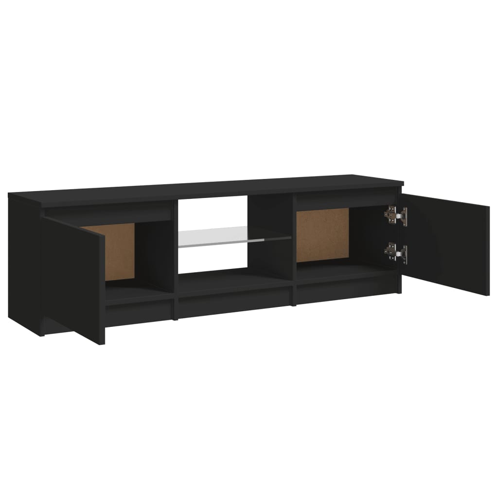 vidaXL Tv-meubel met LED-verlichting 120x30x35,5 cm zwart