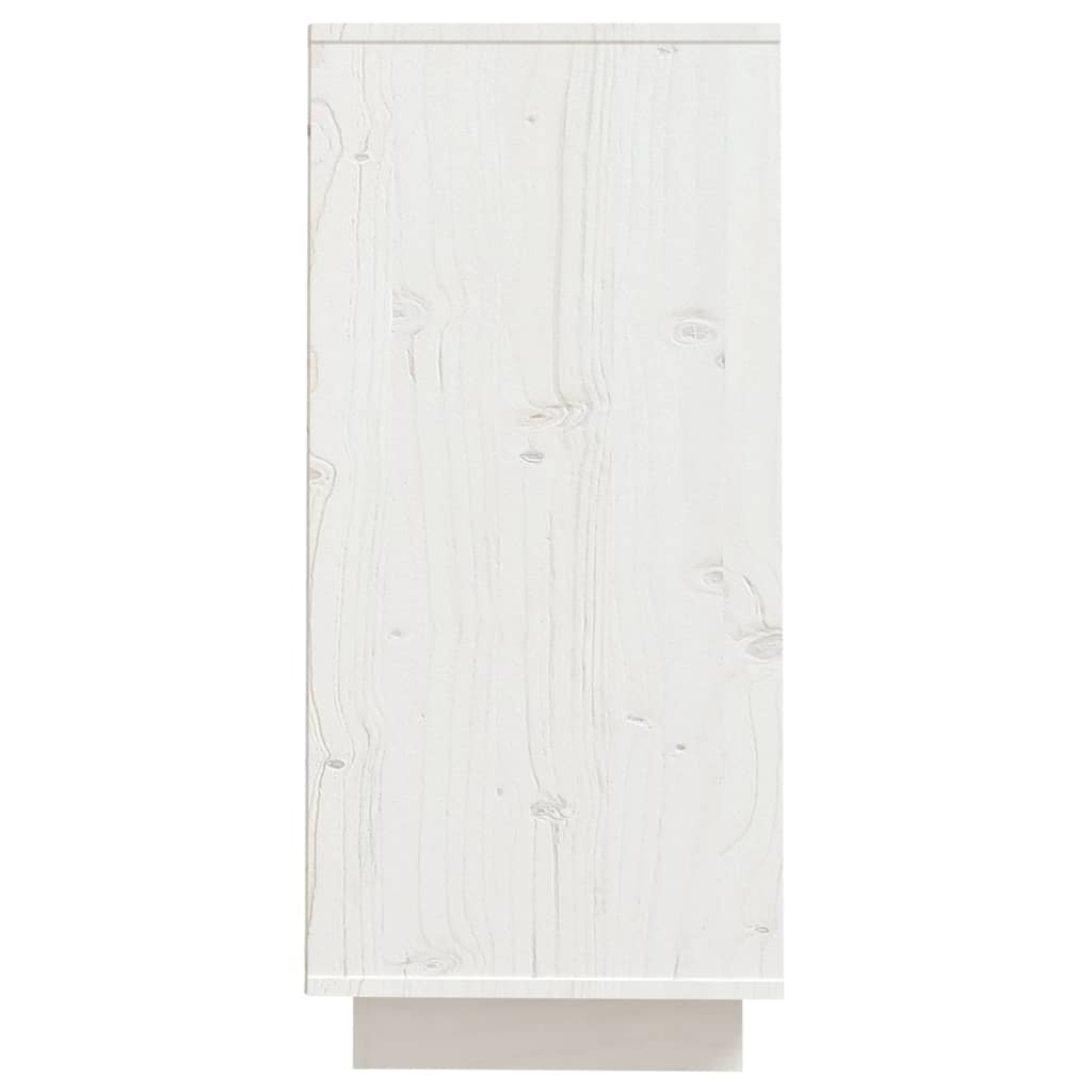 vidaXL Dressoir 60x34x75 cm massief grenenhout wit