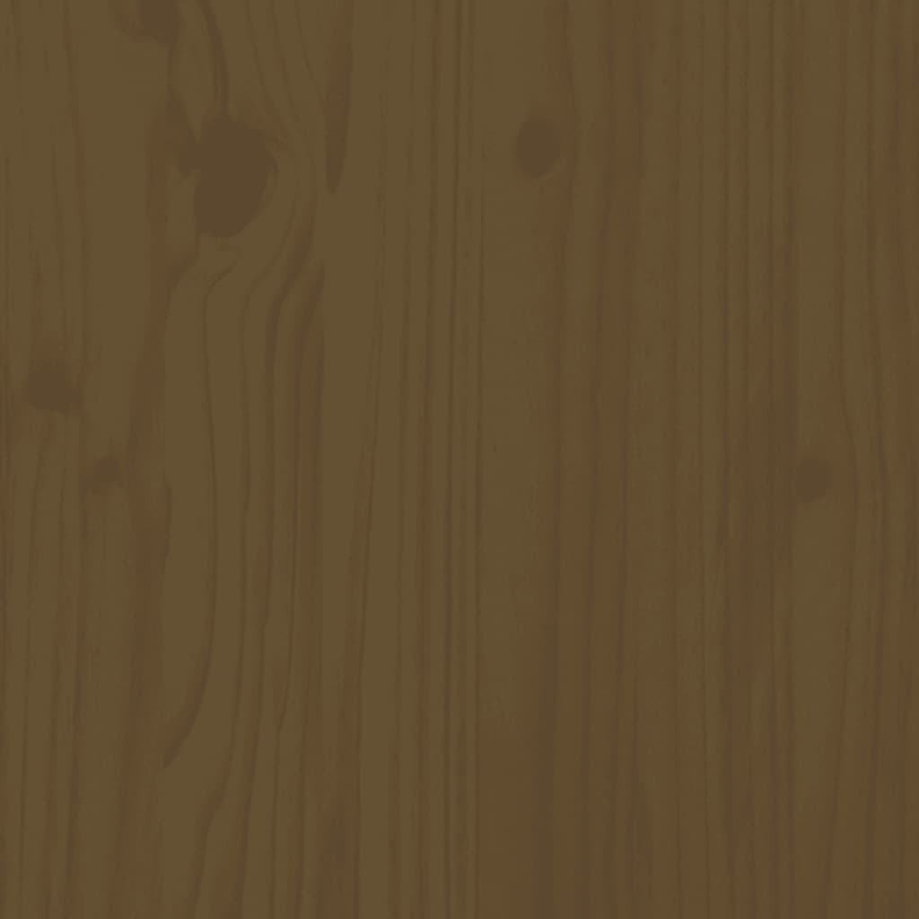 vidaXL Slaapbank uitschuifbaar 2x(80x200) cm grenenhout honingbruin