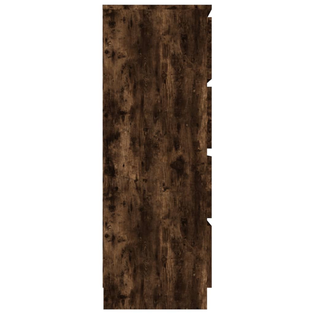 vidaXL Dressoir 60x35x98,5 cm bewerkt hout gerookt eikenkleurig