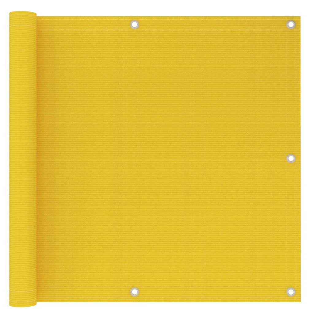 vidaXL Balkonscherm 90x500 cm HDPE geel