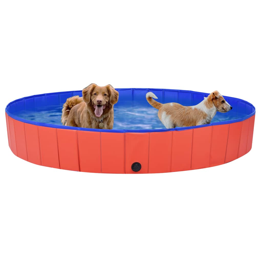 vidaXL Hondenzwembad inklapbaar 200x30 cm PVC rood