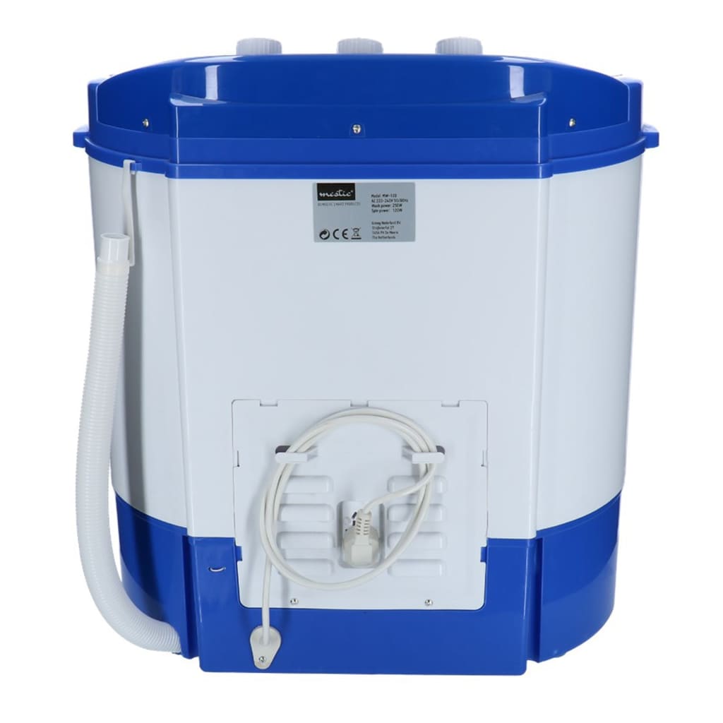 Mestic Wasmachine MW-120 2-in-1 draagbaar 250 W blauw en wit