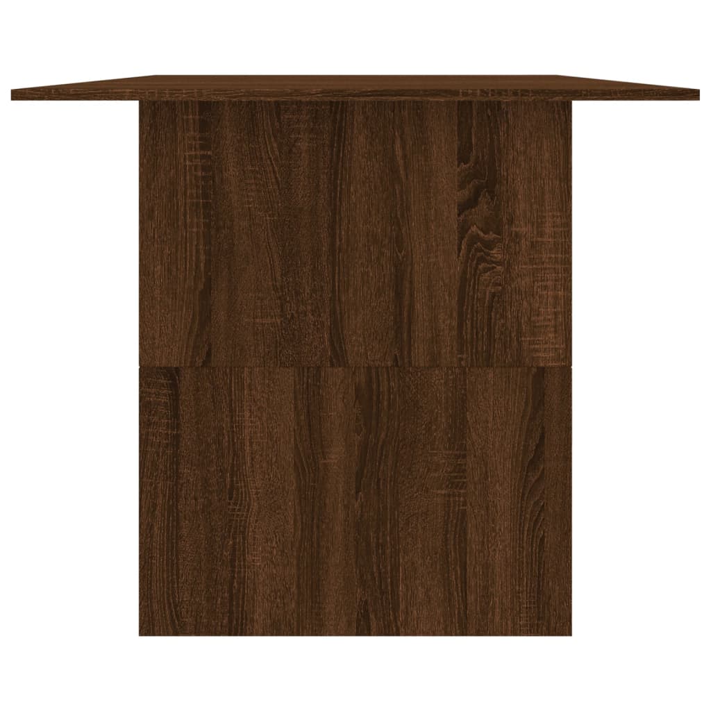 vidaXL Eettafel 180x90x76 cm bewerkt hout bruineikenkleurig