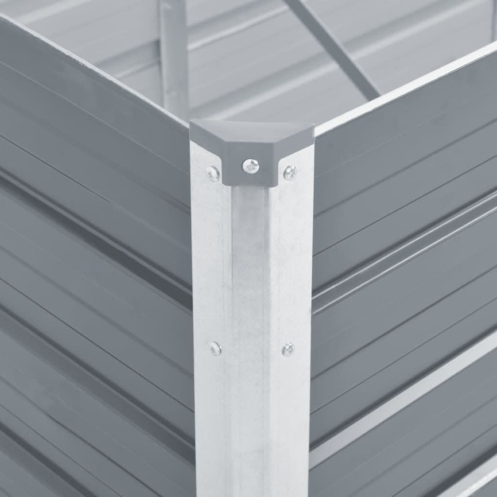 vidaXL Metalen Plantenbak - Groen - 160 x 40 x 77 cm - Gegalvaniseerd Staal
