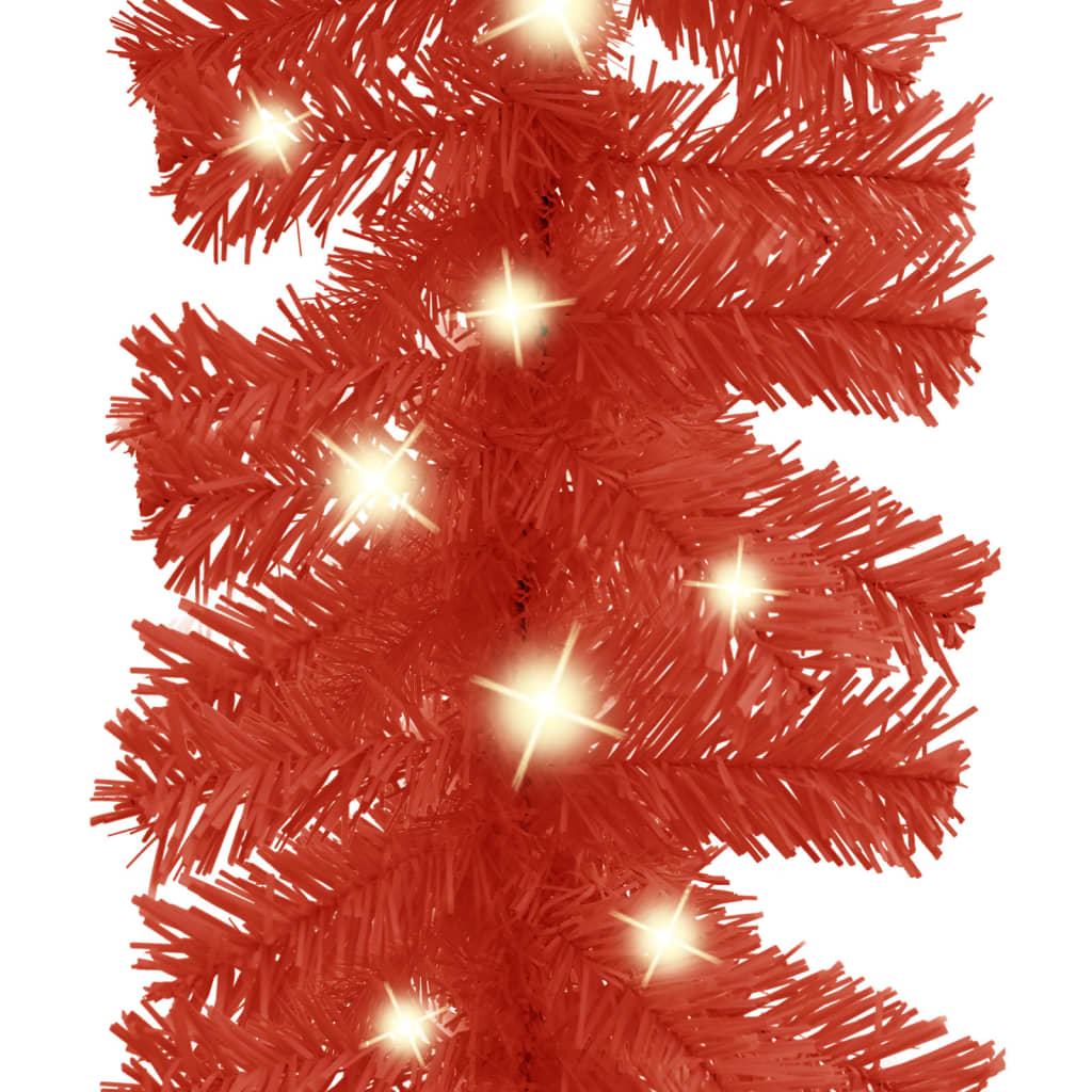 vidaXL Kerstslinger met LED-lampjes 10 m rood