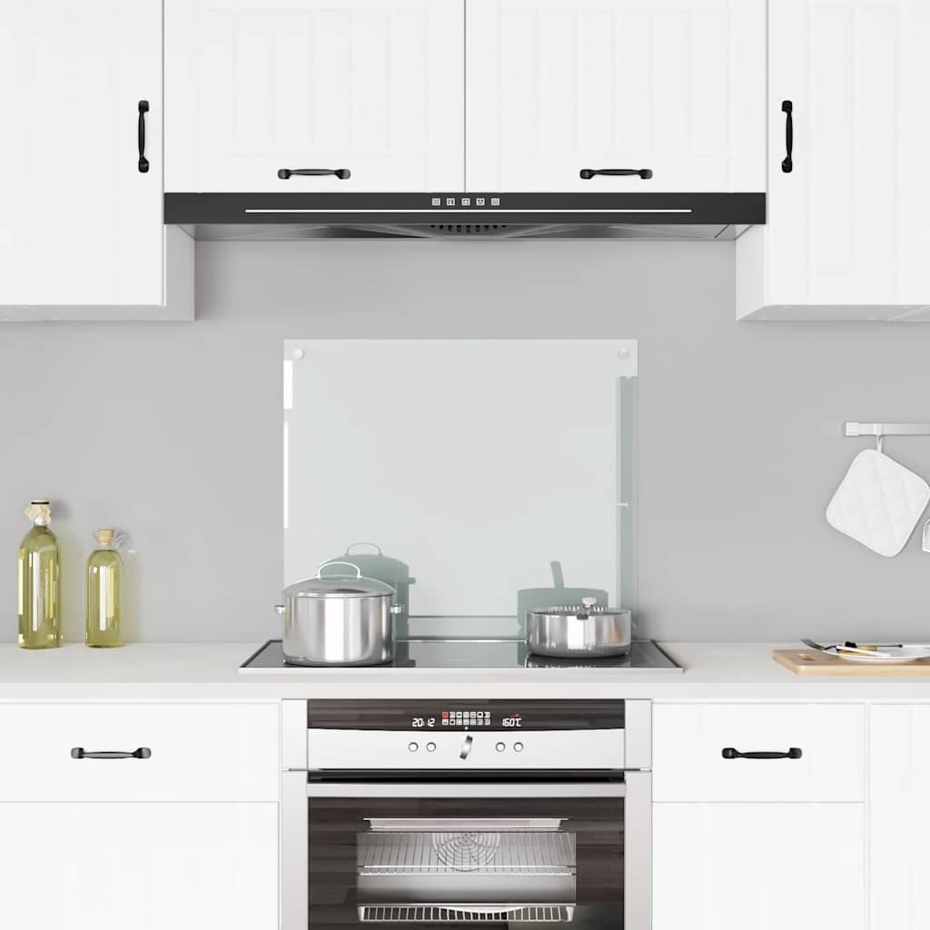 vidaXL Spatscherm keuken 90x40 cm gehard glas wit