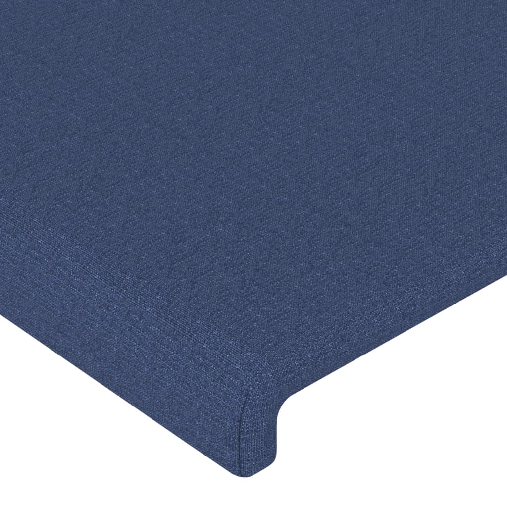vidaXL Bedframe met hoofdbord stof blauw 80x200 cm