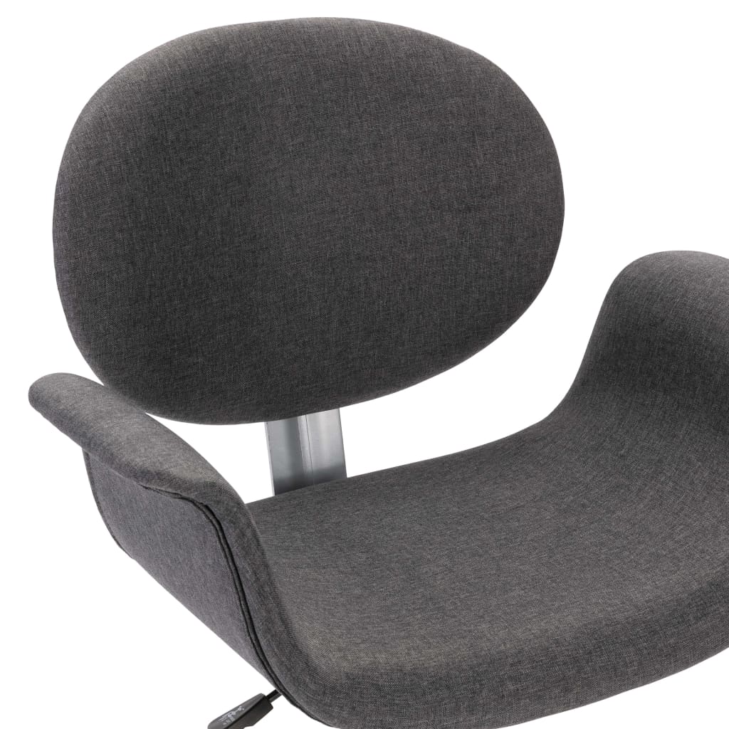 vidaXL Kantoorstoel draaibaar stof grijs