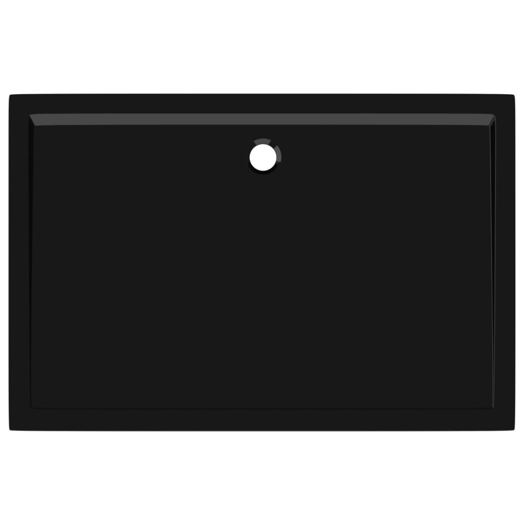 vidaXL Douchebak rechthoekig 80x120 cm ABS zwart