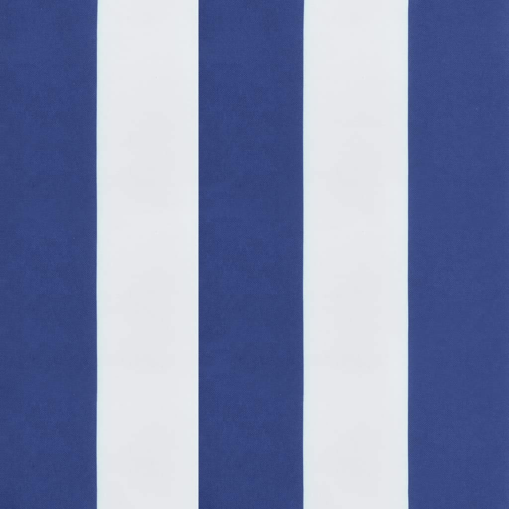vidaXL Stoelkussens 4 st hoge rug gestreept oxford stof wit en blauw