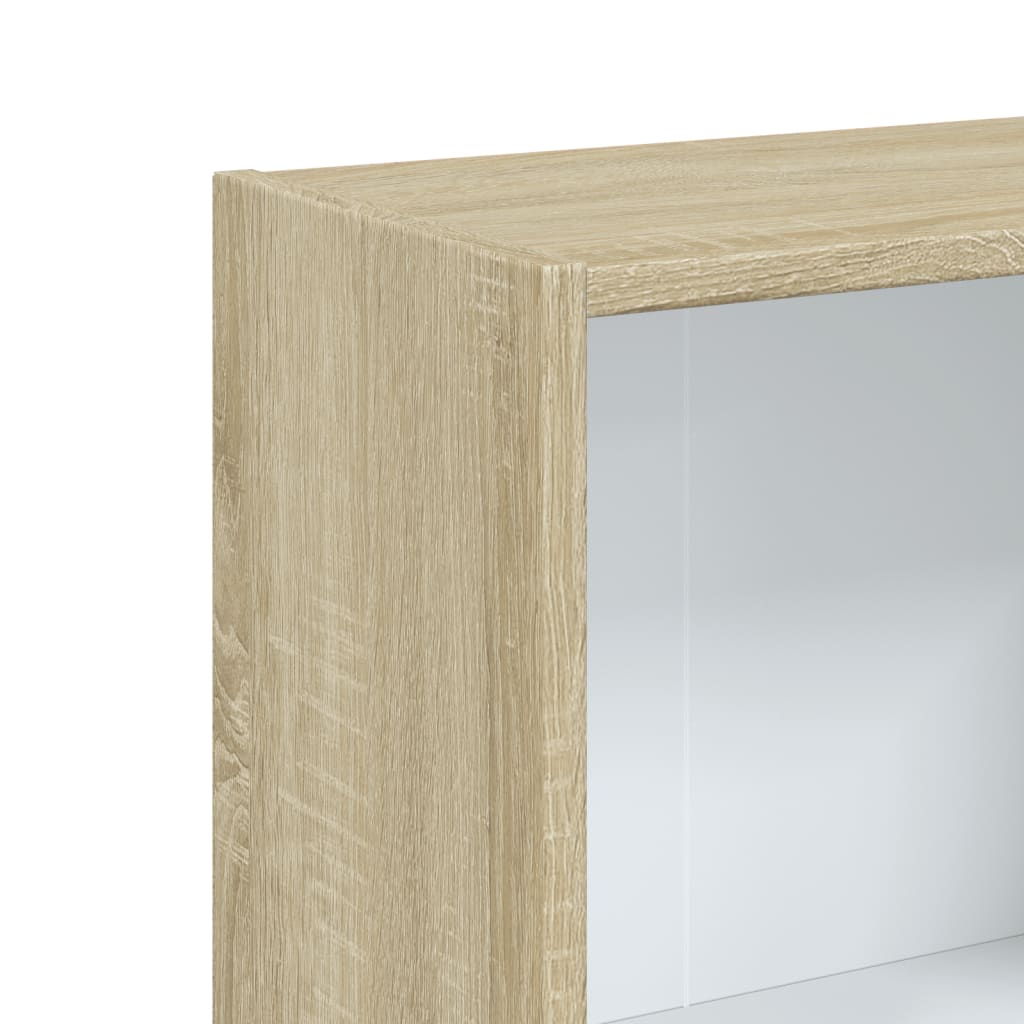 vidaXL Boekenkast met 3 schappen 40x24x108cm bewerkt hout wit en eiken