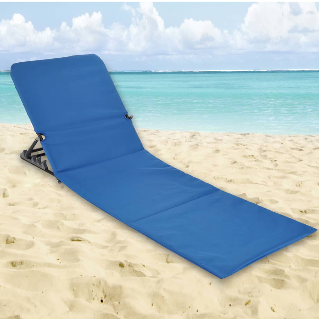 HI Strandmat stoel opvouwbaar PVC blauw
