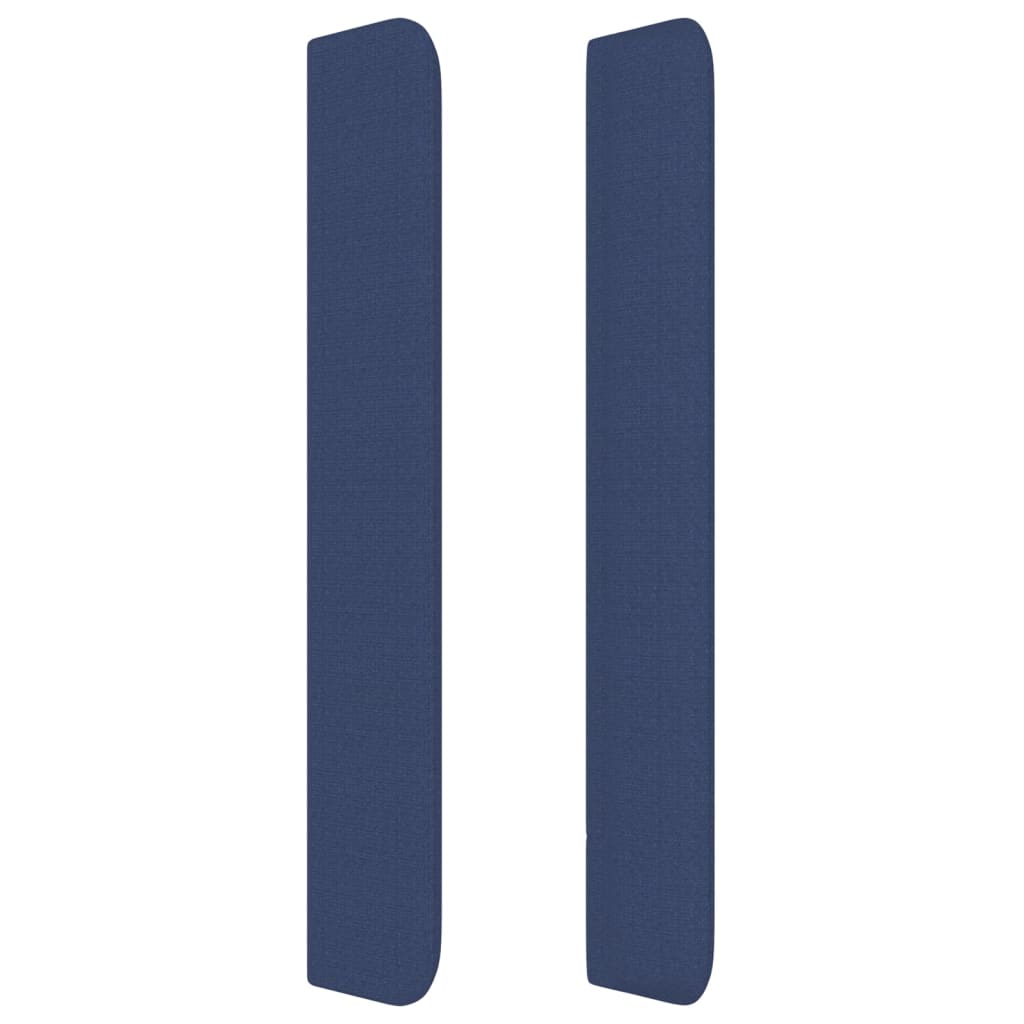 vidaXL Hoofdbord met randen 183x16x118/128 cm stof blauw