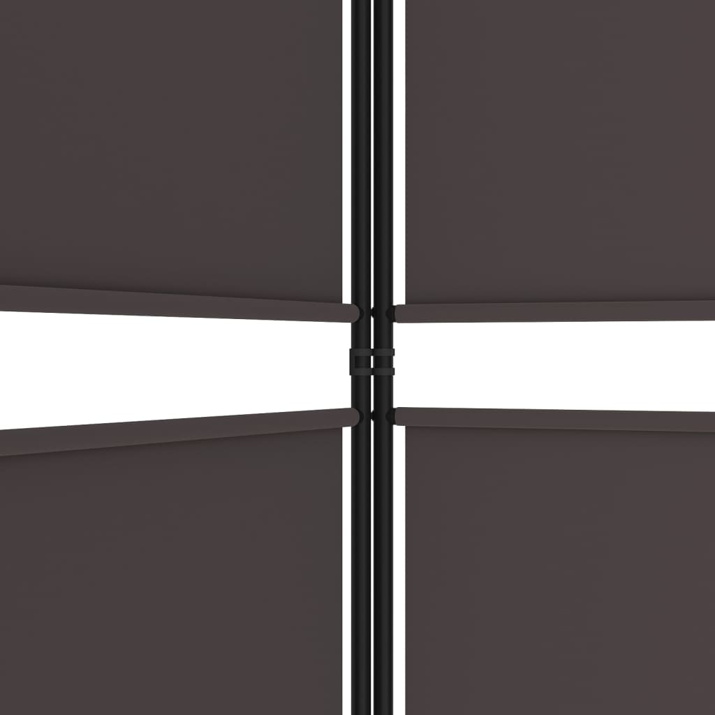 vidaXL Kamerscherm met 3 panelen 150x180 cm stof bruin