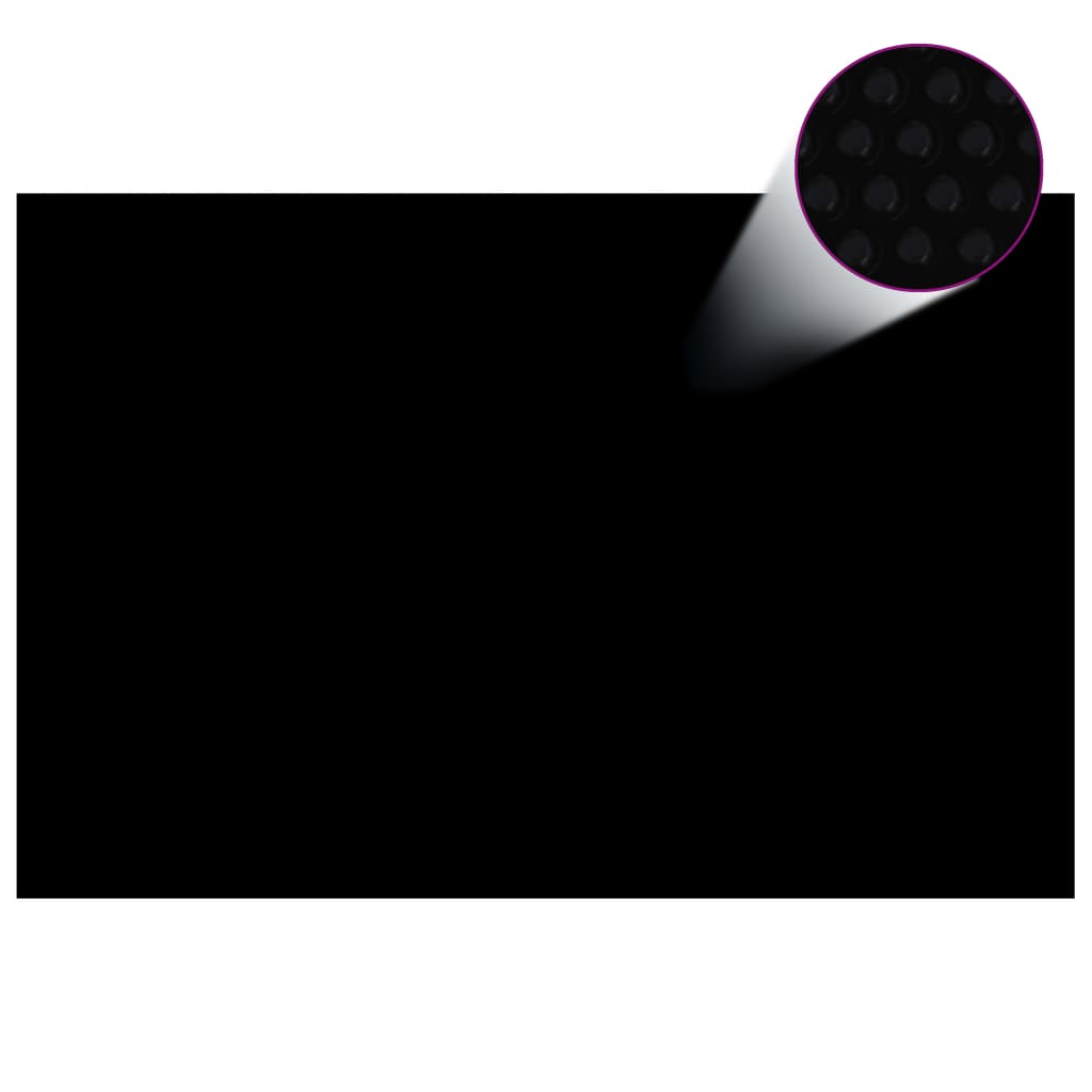 vidaXL Zwembadfolie solar drijvend 300x200 cm PE zwart en blauw