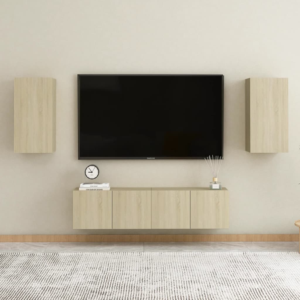 vidaXL Tv-meubel 30,5x30x60 cm spaanplaat sonoma eikenkleurig
