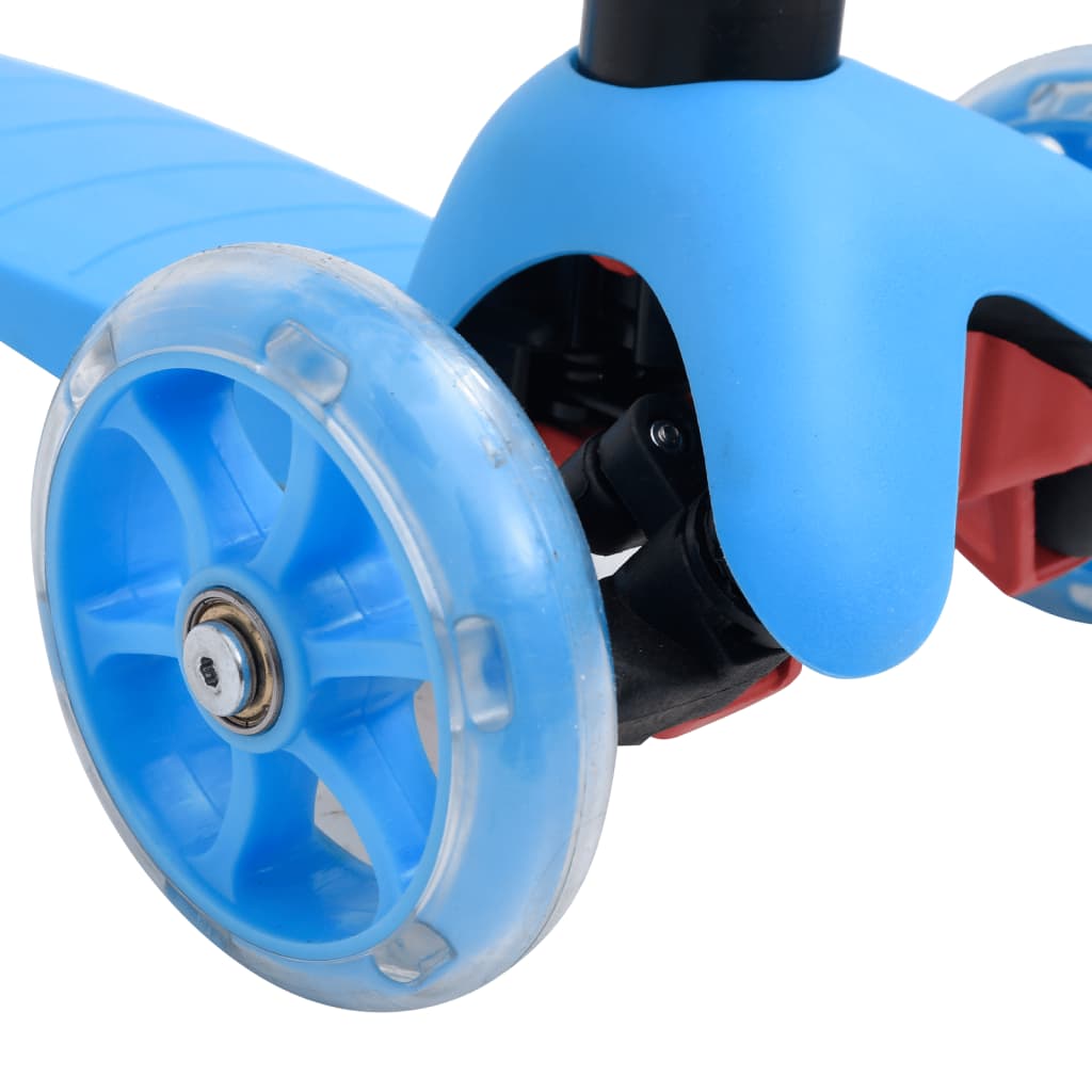 vidaXL Kinderstep met verstelbaar aluminium stuur en 3 wielen blauw