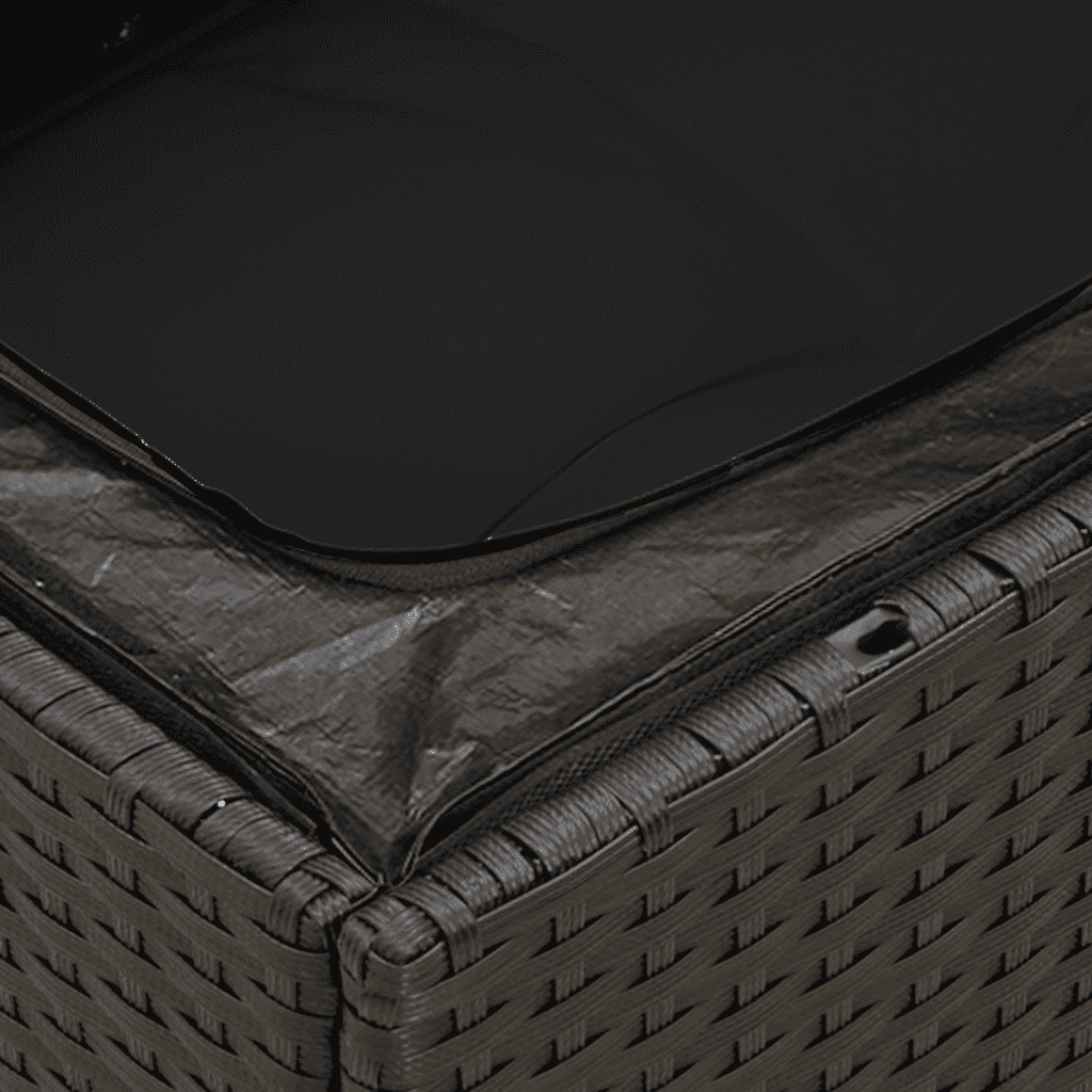 vidaXL 8-delige Loungeset met kussens poly rattan zwart