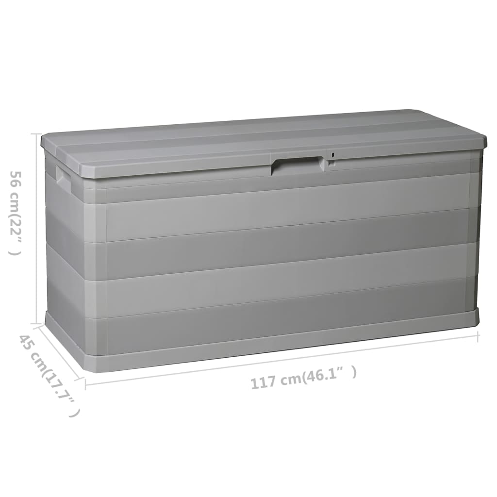 vidaXL Tuinbox 117x45x56 cm grijs