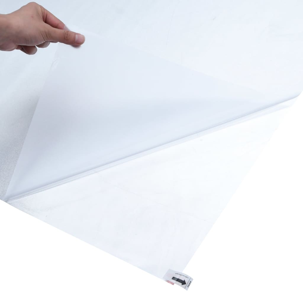 vidaXL Raamfolie statisch mat transparant grijs 45 x 1000 cm PVC
