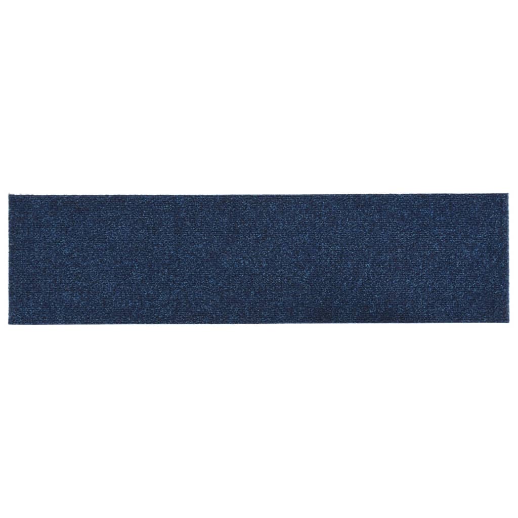 vidaXL 15 st Trapmatten zelfklevend rechthoekig 76x20 cm blauw