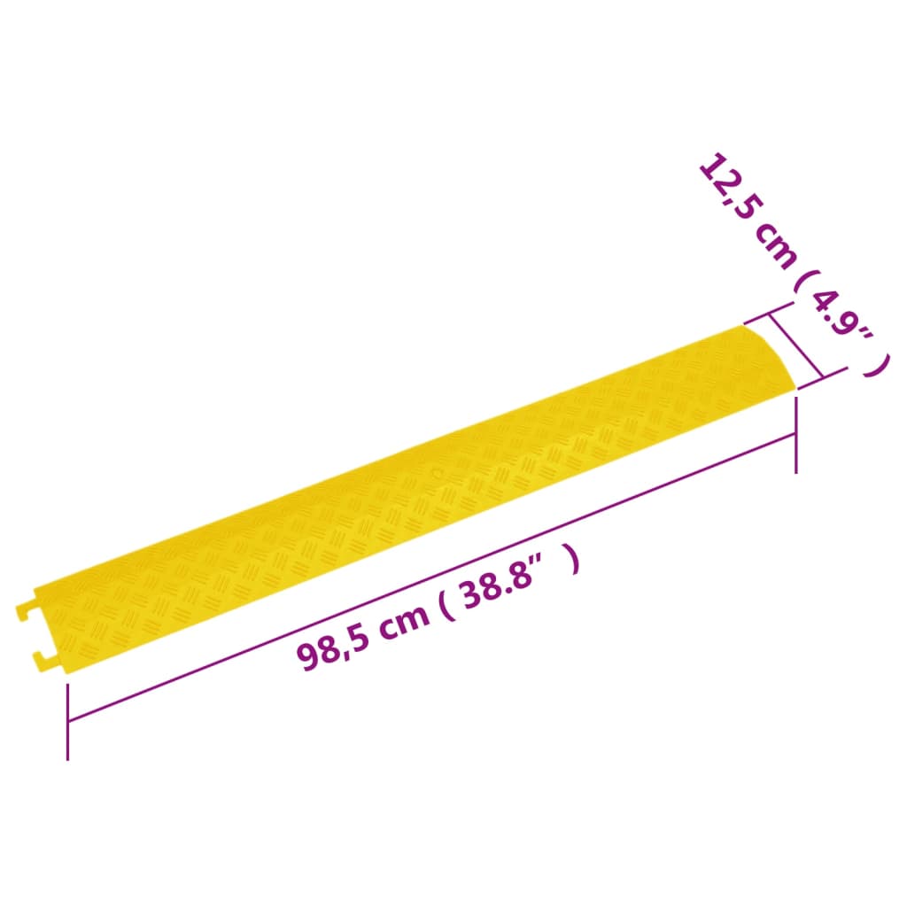 vidaXL Kabelbeschermers drempel 4 st 98,5 cm geel