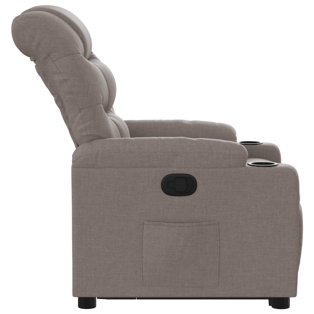 vidaXL Sta-op-stoel verstelbaar stof taupe