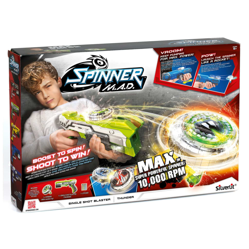 Silverlit Spinner Mad single shot blaster Thunder groen