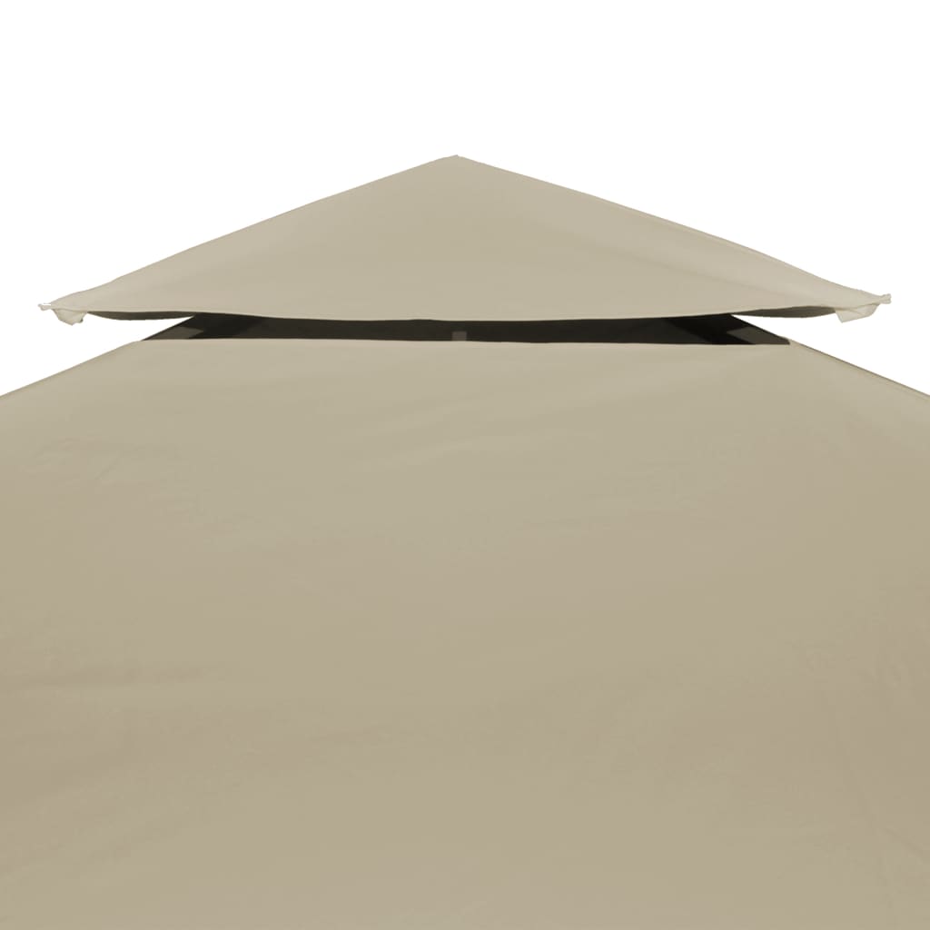 vidaXL Vervangend tentdoek prieel 310 g/m² 3x3 m beige