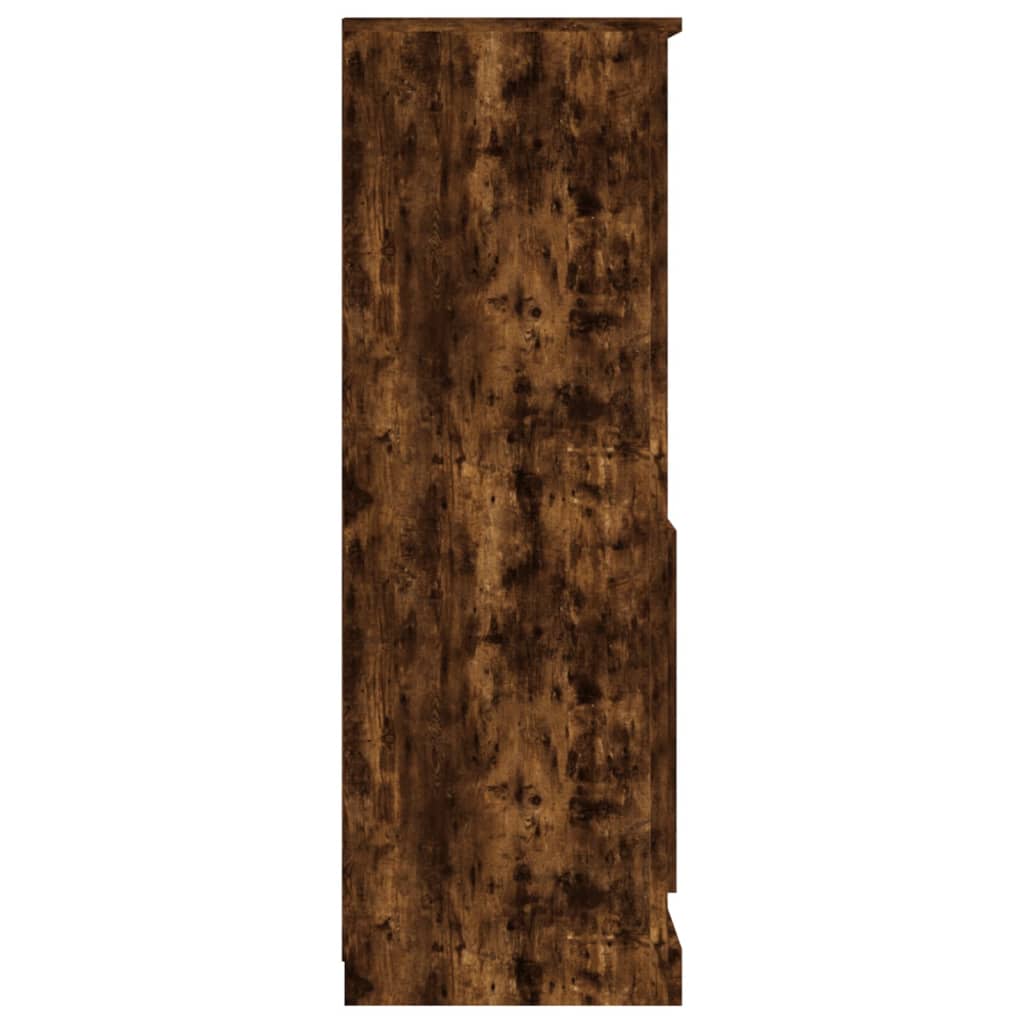 vidaXL Hoge kast 60x35,5x103,5 cm bewerkt hout gerookt eikenkleurig
