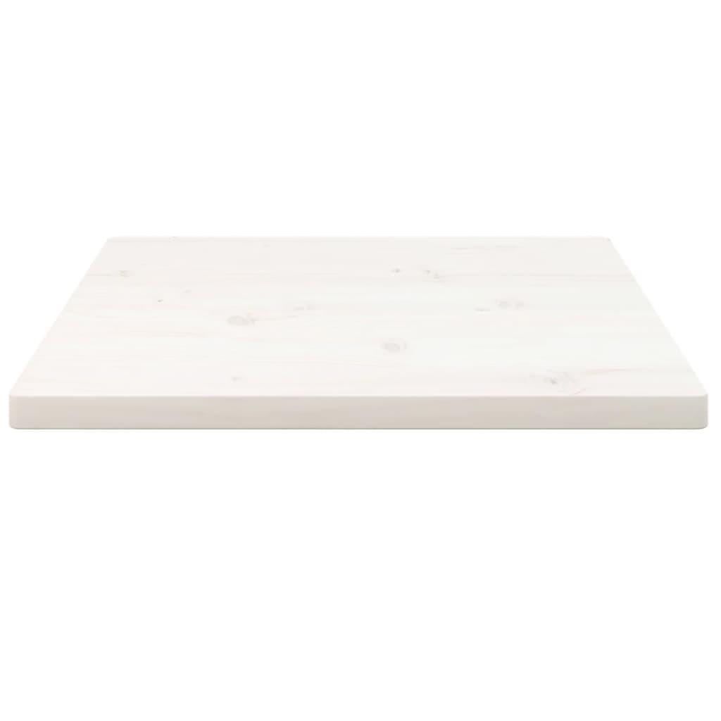 vidaXL Tafelblad vierkant 40x40x2,5 cm massief grenenhout wit