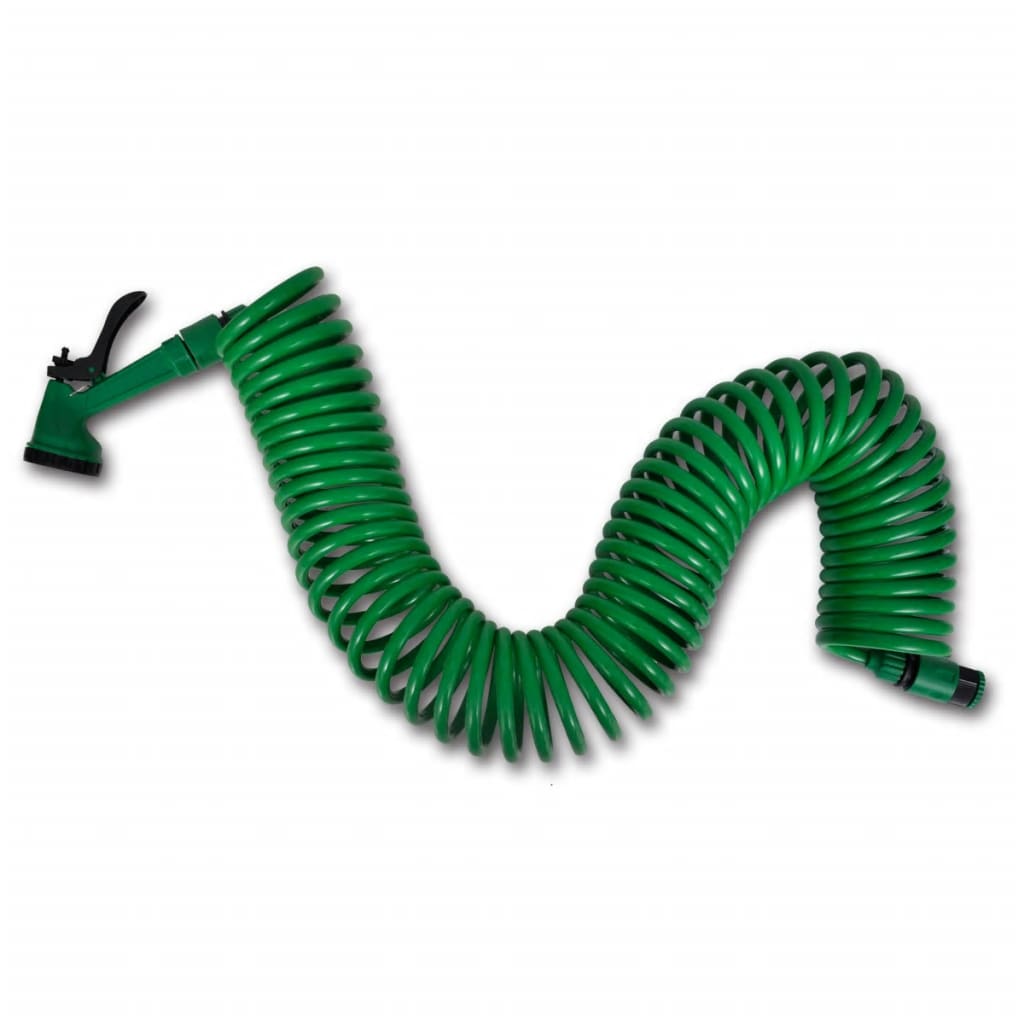 Tuinwaterslang flexibele spiraalslang en spuitkop 15 m