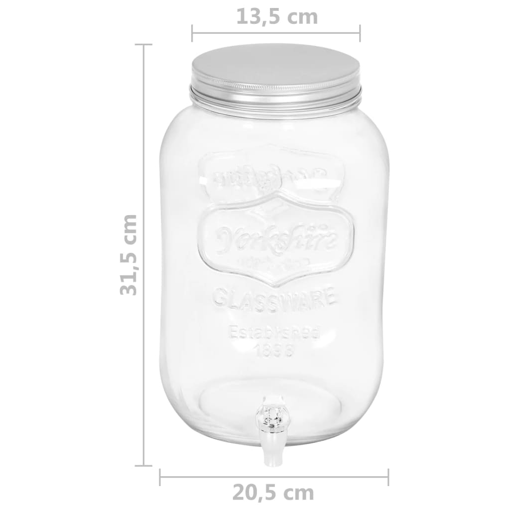 vidaXL Drankdispenser 8050 ml glas