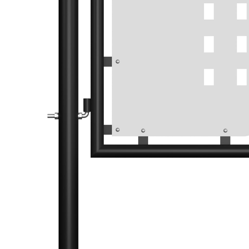 vidaXL Poort met enkele deur 39.4" x 68.9" zwart