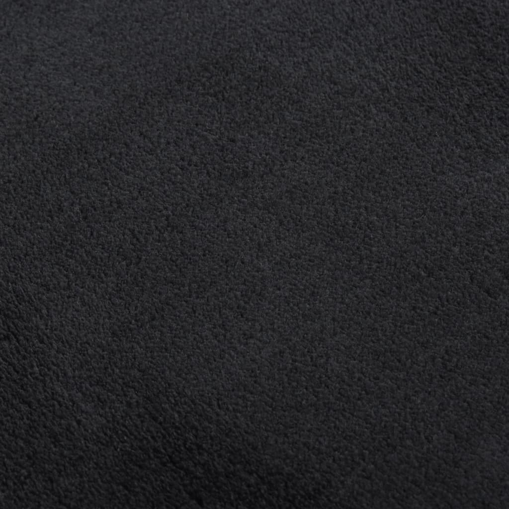 vidaXL Vloerkleed wasbaar korte pool anti-slip 160x230 cm zwart