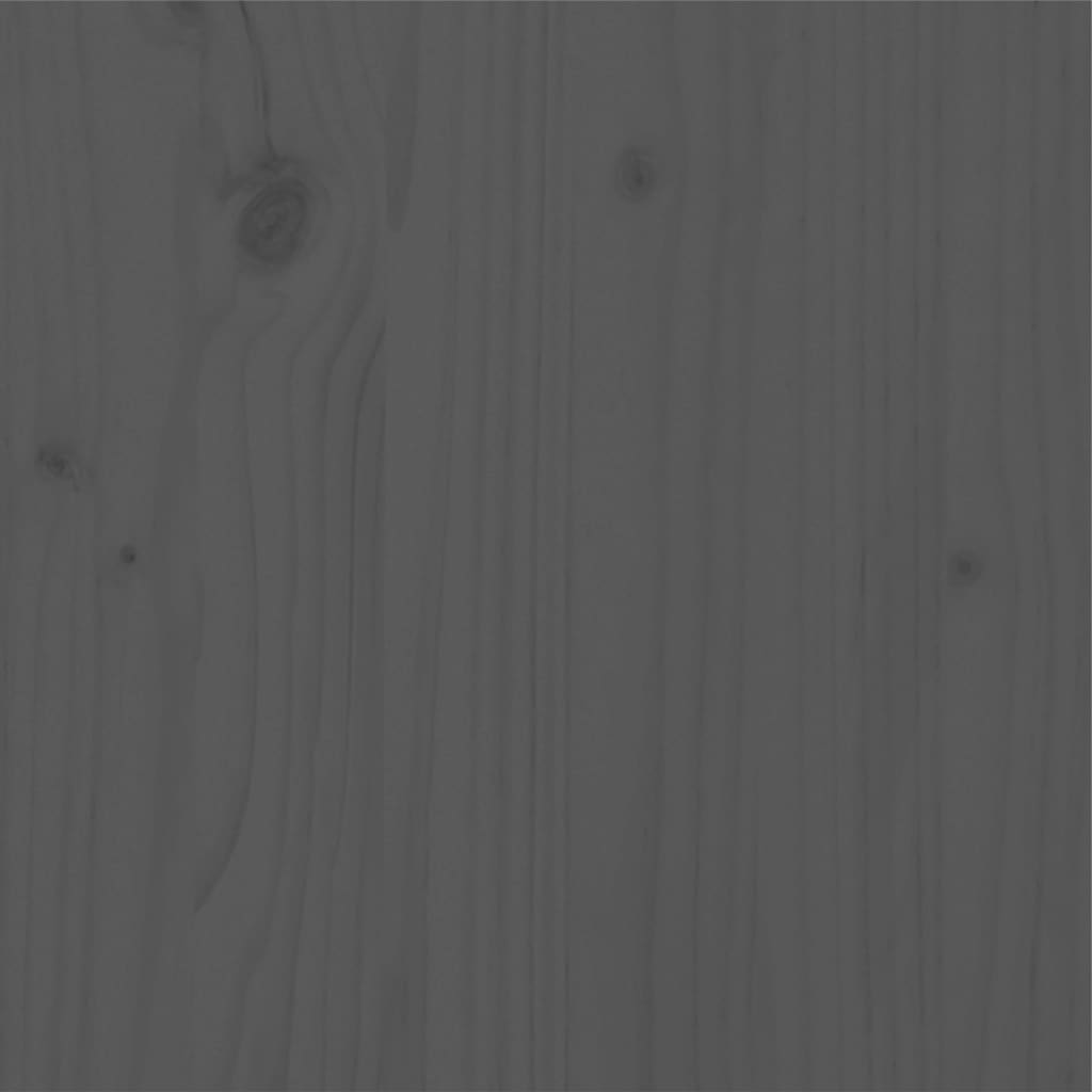 vidaXL Bedframe massief grenenhout grijs 90x190 cm