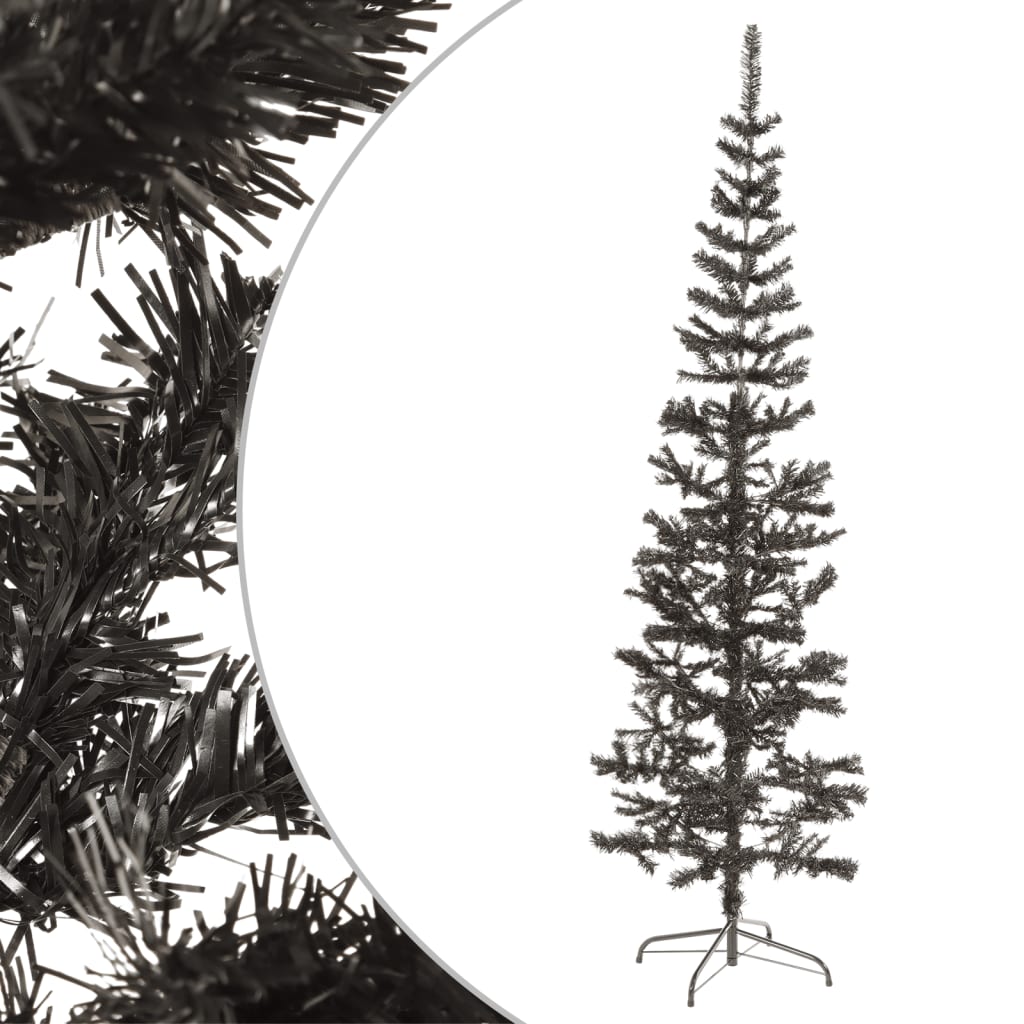 vidaXL Kerstboom smal 240 cm zwart