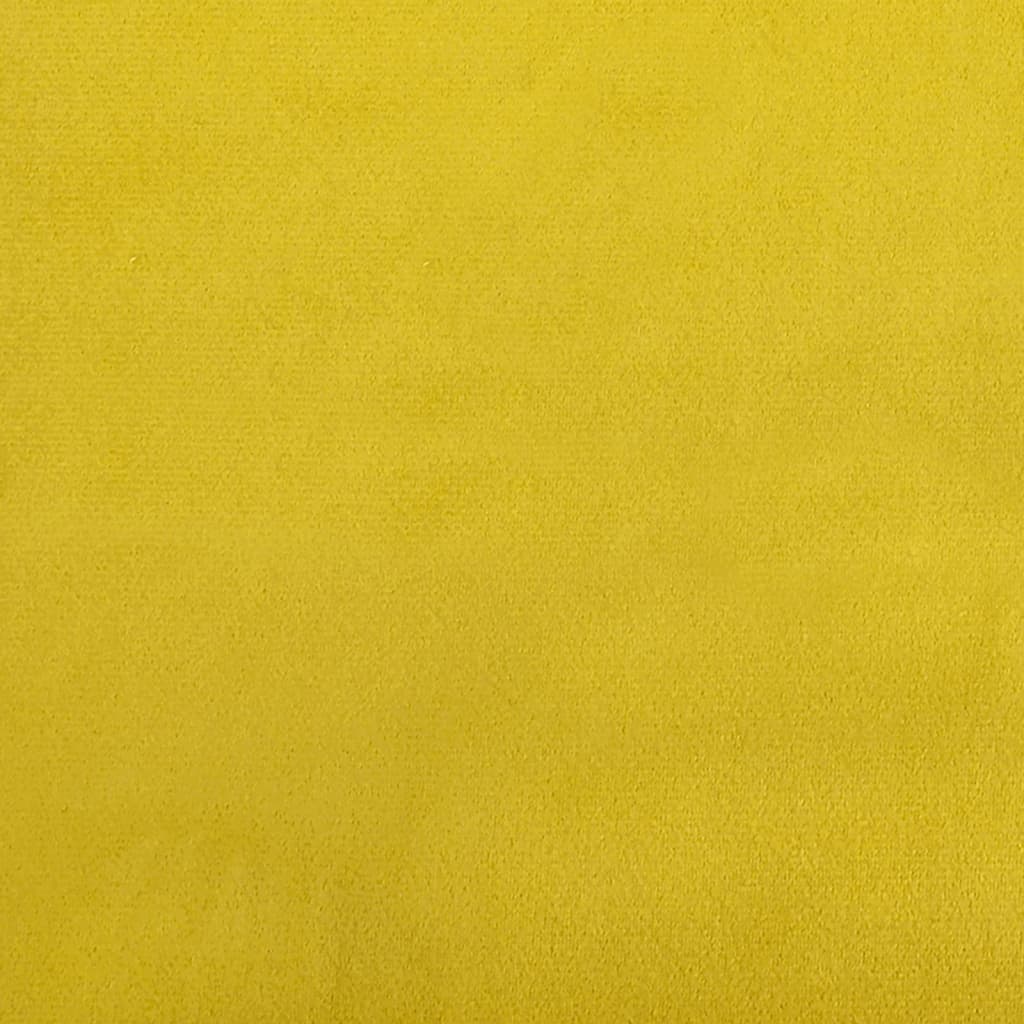 vidaXL Bank met kussens 3-zits fluweel geel