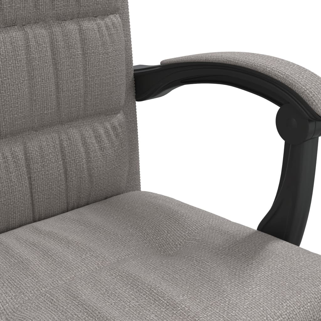 vidaXL Kantoorstoel verstelbaar stof taupe