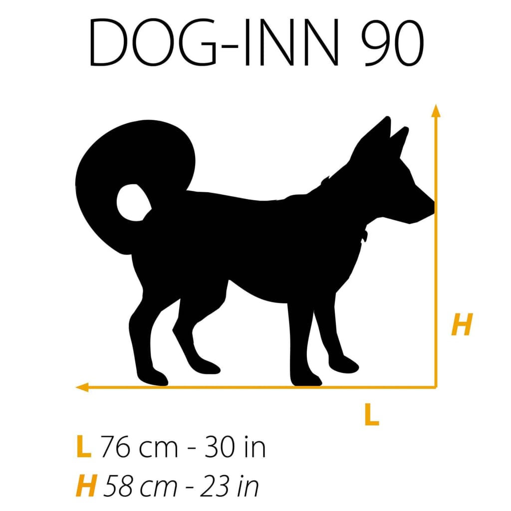Ferplast Hondenbench Dog-Inn 90 92,7x58,1x62,5 cm grijs
