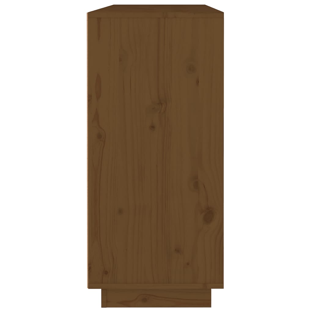 vidaXL Dressoir 110x34x75 cm massief grenenhout honingbruin
