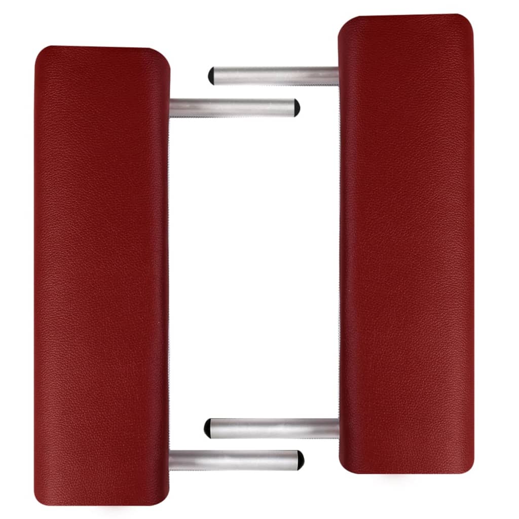 Inklapbare massagetafel 3 zones met aluminium frame (rood)