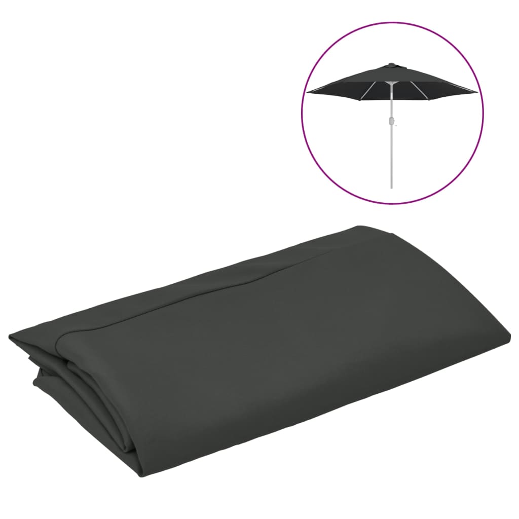 vidaXL Vervangingsdoek voor parasol 300 cm antracietkleurig