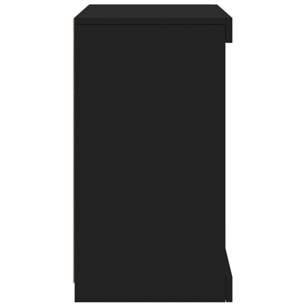 vidaXL Dressoir met LED-verlichting 41x37x67 cm zwart
