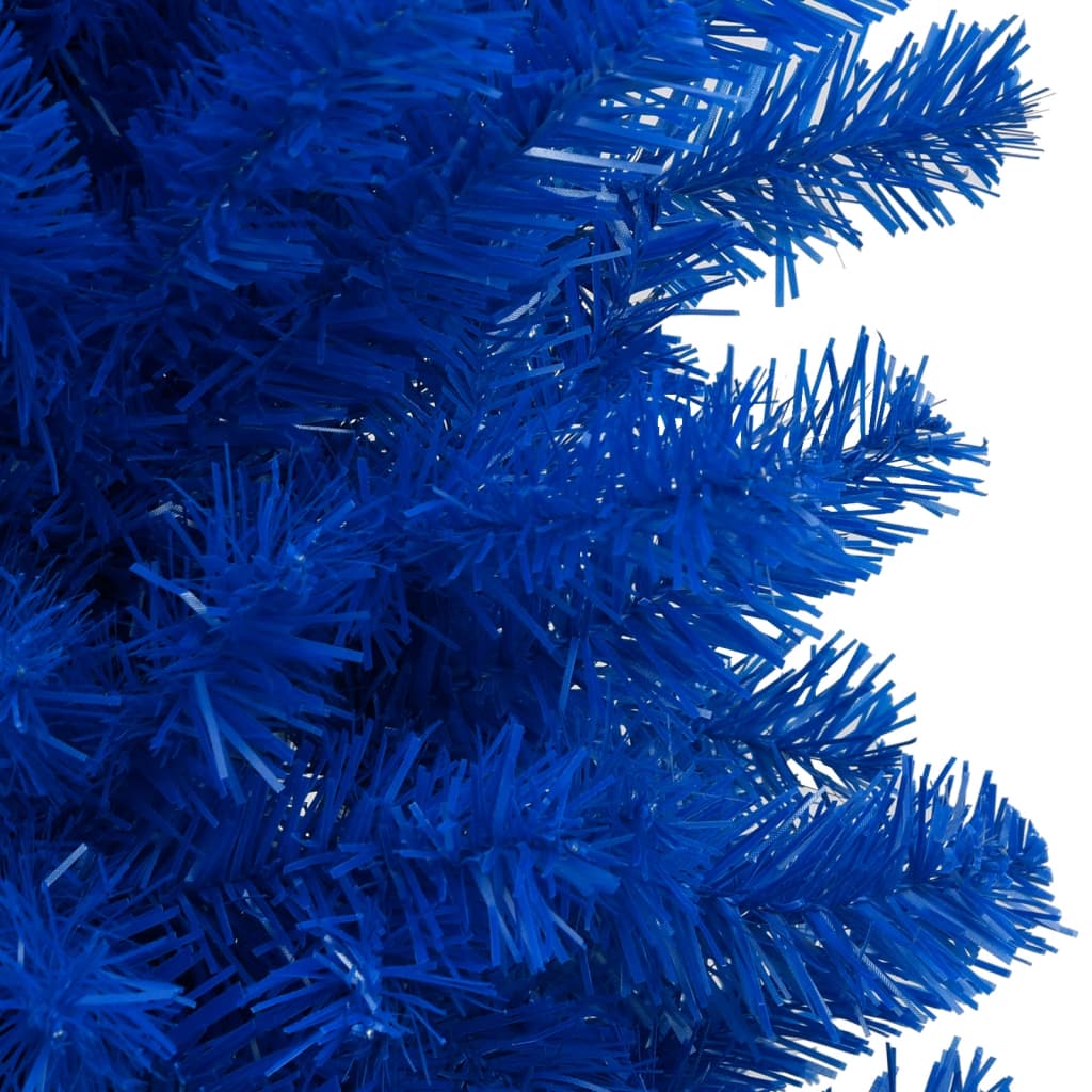 vidaXL Kunstkerstboom met verlichting en standaard 240 cm PVC blauw