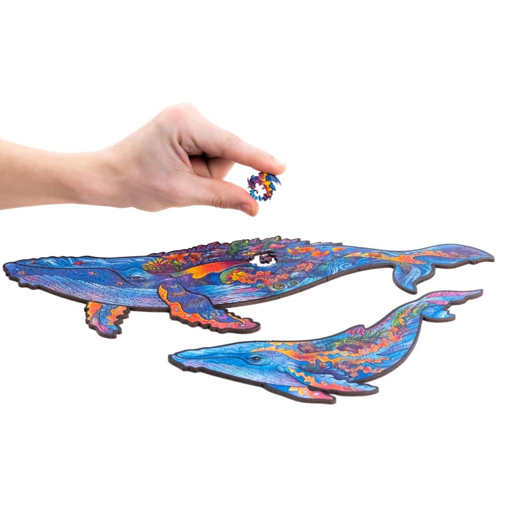 UNIDRAGON Puzzel Milky Whales 172 stukjes medium 33x20 cm hout