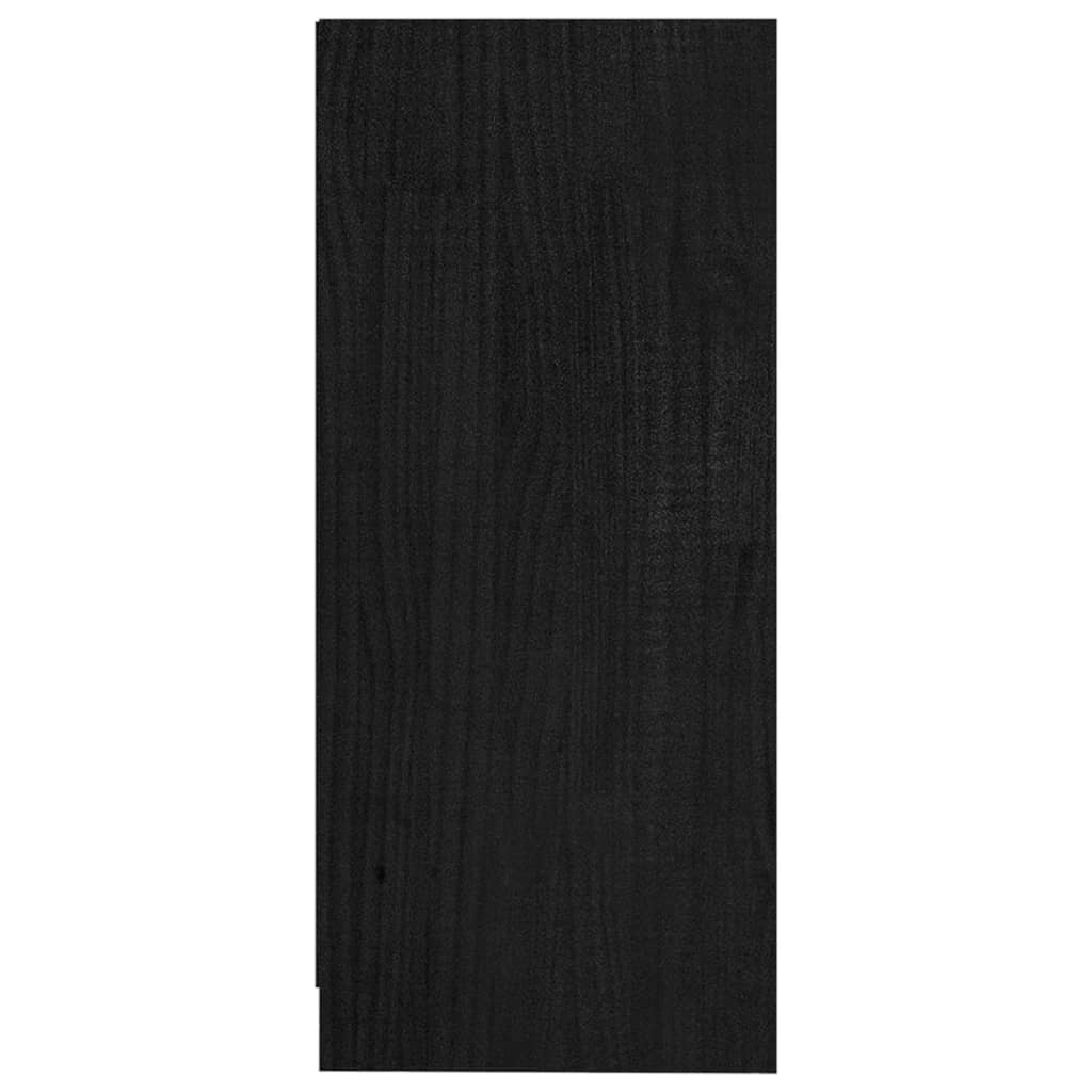 vidaXL Bijzetkast 35,5x33,5x76 massief grenenhout zwart